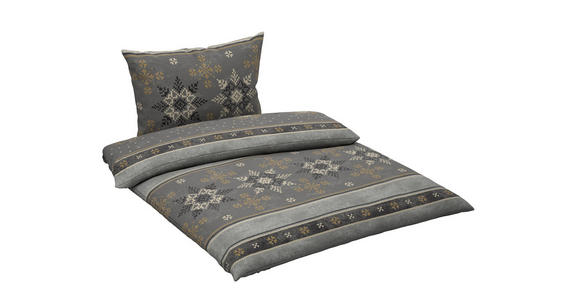 BETTWÄSCHE 2-teilig Flanell 140/200 cm  - Grau, KONVENTIONELL, Textil (140/200cm) - Novel