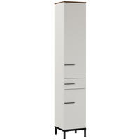 HOCHSCHRANK 34/190/34 cm  - Kaschmir/Nussbaumfarben, MODERN, Holzwerkstoff/Metall (34/190/34cm) - Xora