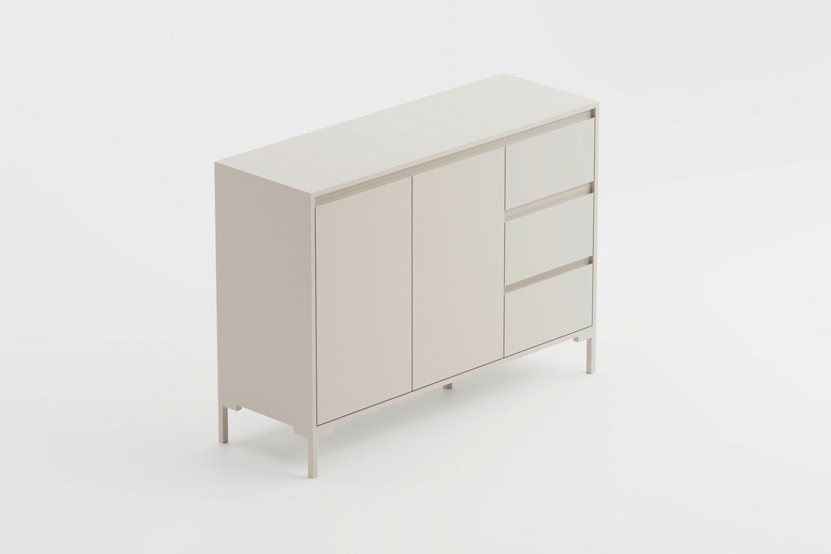 KOMMODE 120/87/40 cm Kaschmir  - Kaschmir, Design, Holzwerkstoff/Metall (120/87/40cm) - MID.YOU