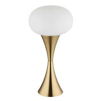 STOLNÍ LAMPA, E14, 18/36,9 cm  - černá/opál, Design, kov/plast (18/36,9cm) - Globo