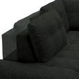 ECKSOFA in Flachgewebe, Leinenoptik Anthrazit  - Anthrazit/Schwarz, Design, Textil/Metall (208/247cm) - Xora