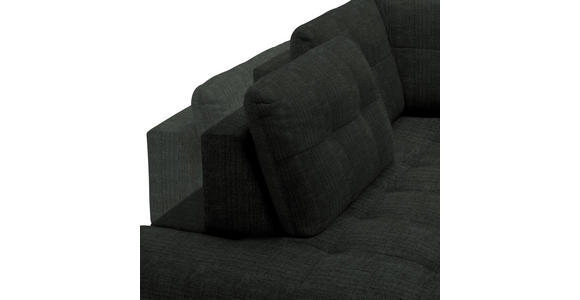 ECKSOFA in Flachgewebe, Leinenoptik Anthrazit  - Anthrazit/Schwarz, Design, Textil/Metall (208/247cm) - Xora