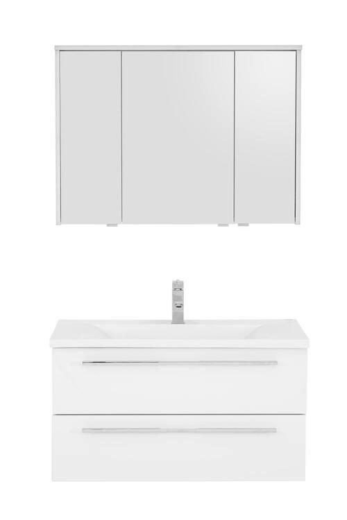 MOSDÓ ALATTI SZEKRÉNY 90/48/47 cm  - fehér/magasfényű fehér (90/48/47cm) - Dieter Knoll