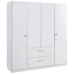DREHTÜRENSCHRANK 4-türig Weiß  - Weiß, Basics, Holzwerkstoff (181/197/54cm) - Xora