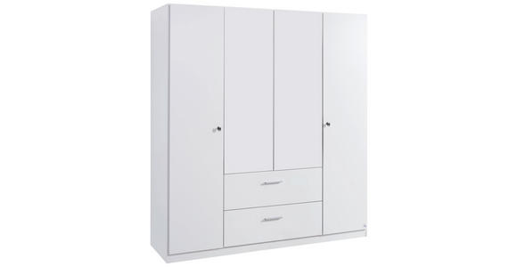 DREHTÜRENSCHRANK 4-türig Weiß  - Weiß, Basics, Holzwerkstoff (181/197/54cm) - Xora