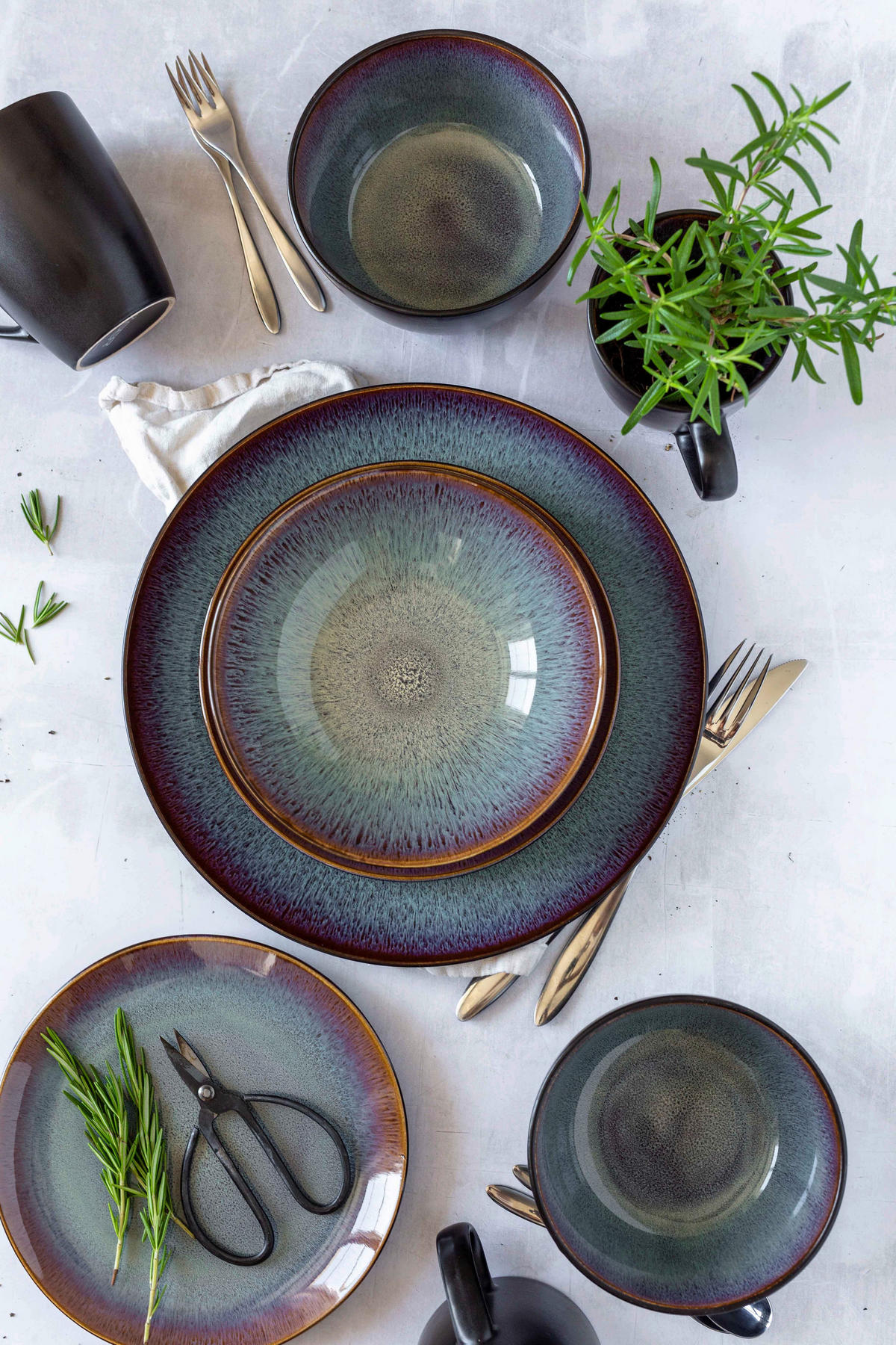 KOMBISERVICE 20-teilig 4 Personen  - Basics, Keramik - Mäser