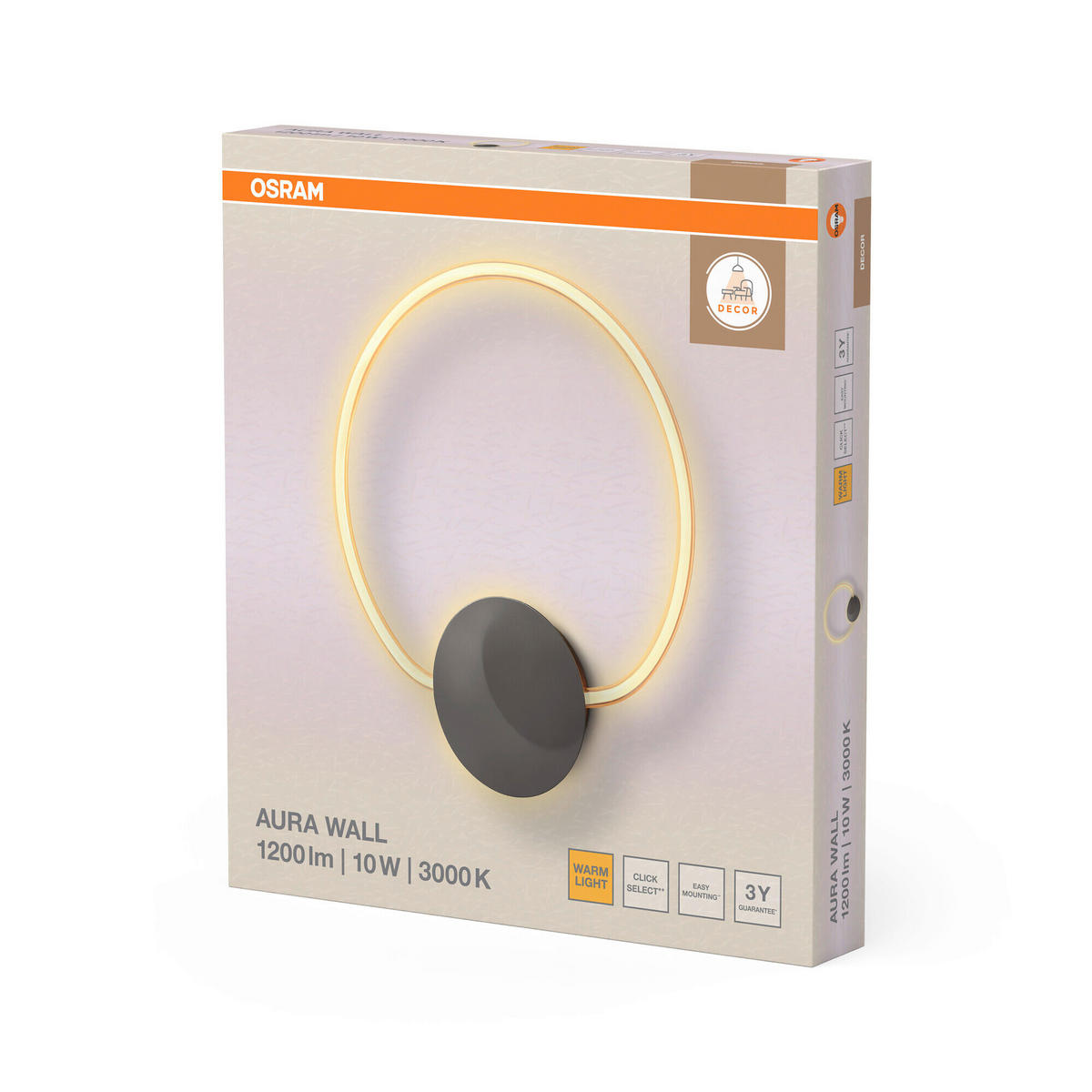 LED-WANDLEUCHTE 36.7/3,9 cm   - Dunkelgrau, Basics, Kunststoff (36.7/3,9cm) - Osram