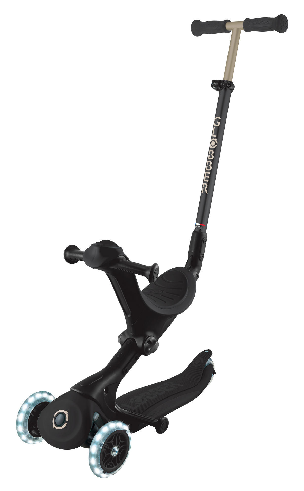 LAUFRAD GO-UP DELUXE LIGHTS  - Schwarz, Basics, Kunststoff/Metall (64/22/98,5cm) - GLOBBER