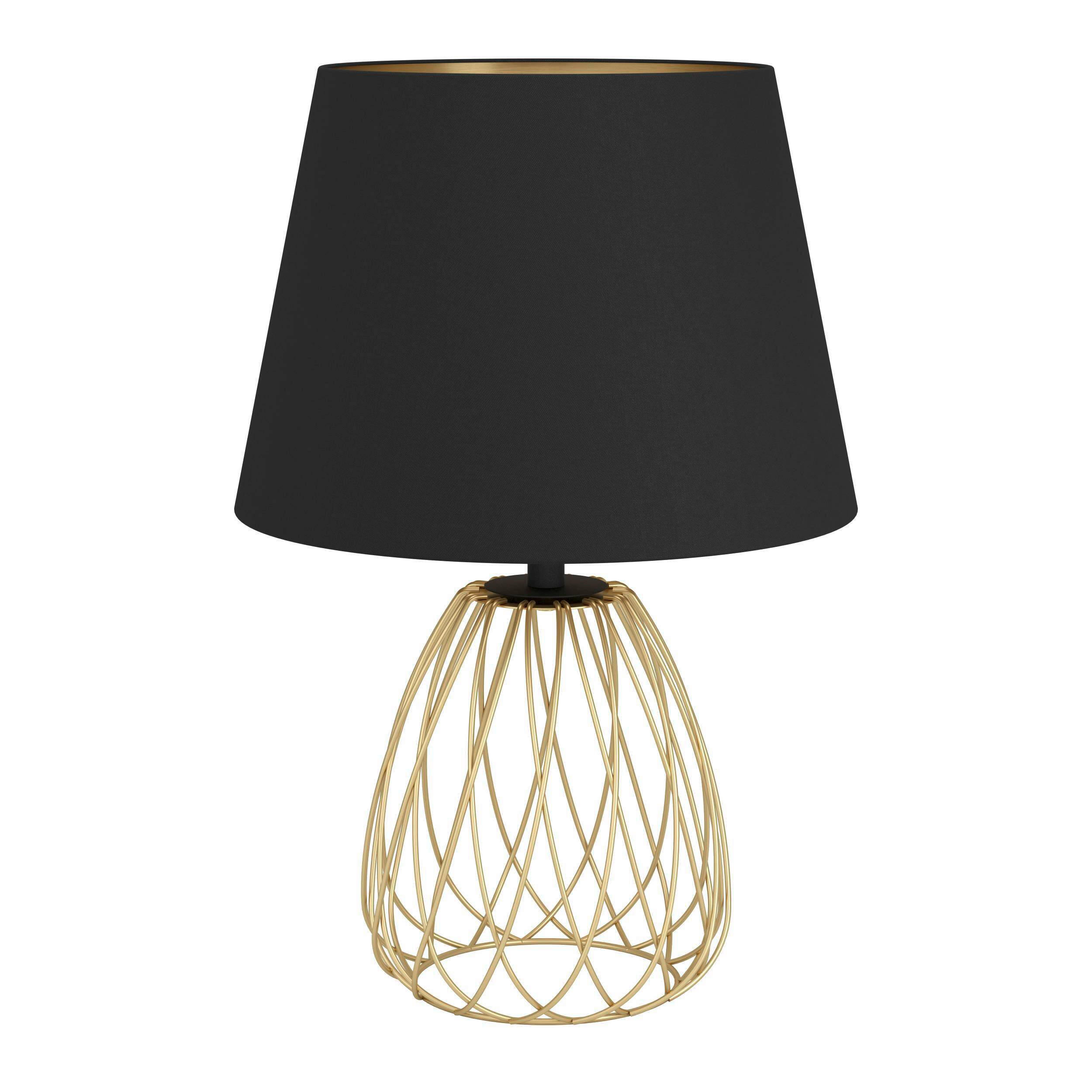 TISCHLEUCHTE 30/45 cm   - Messingfarben/Schwarz, Design, Textil/Metall (30/45cm) - Eglo