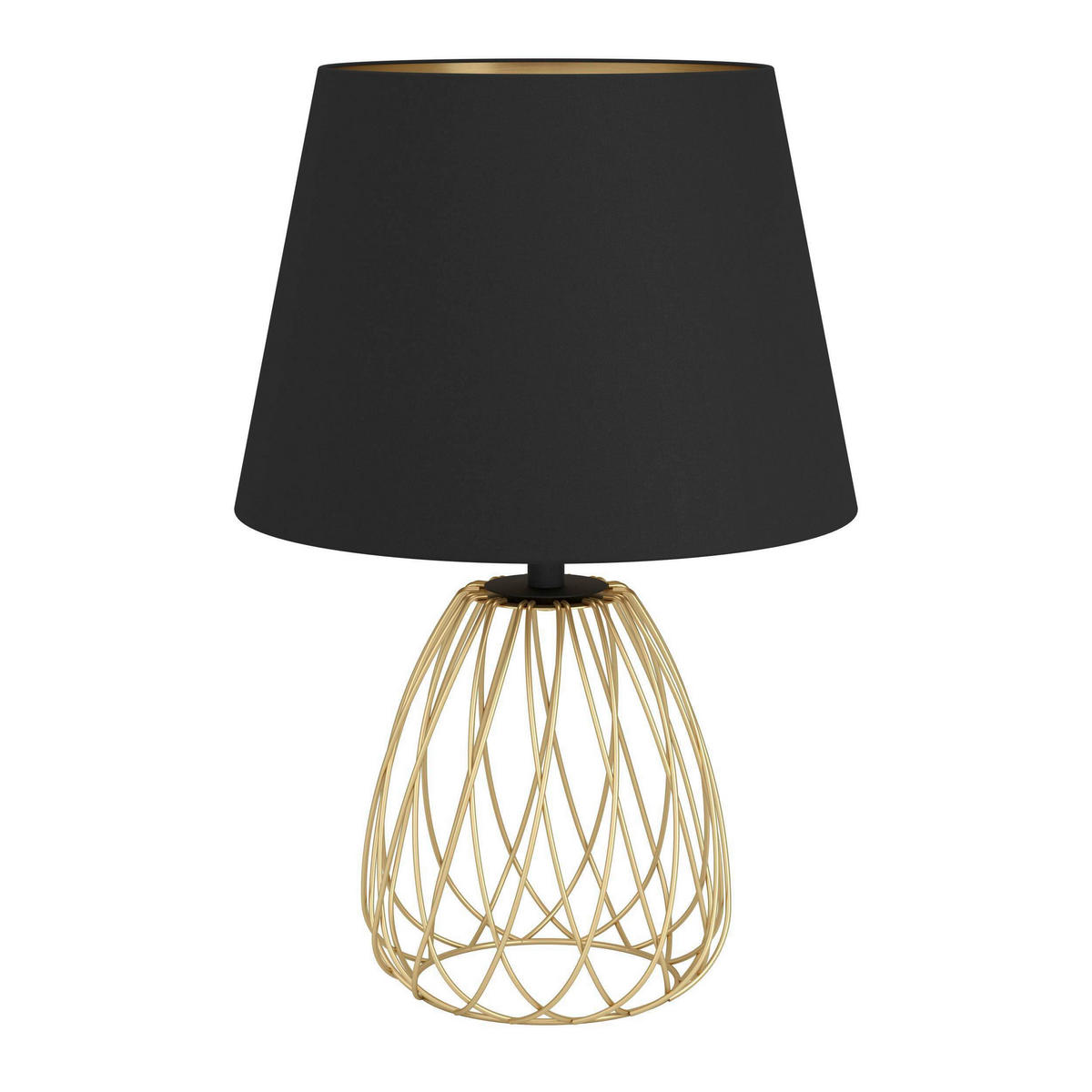 TISCHLEUCHTE 30/45 cm   - Messingfarben/Schwarz, Design, Textil/Metall (30/45cm) - Eglo