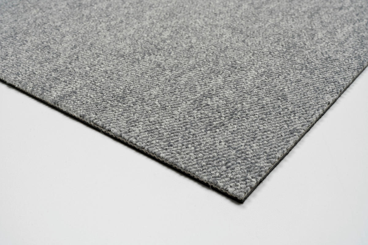 TEPPICHFLIESE Mustang 74 50/50 cm in Hellgrau  - Hellgrau, Basics, Textil (50/50cm)