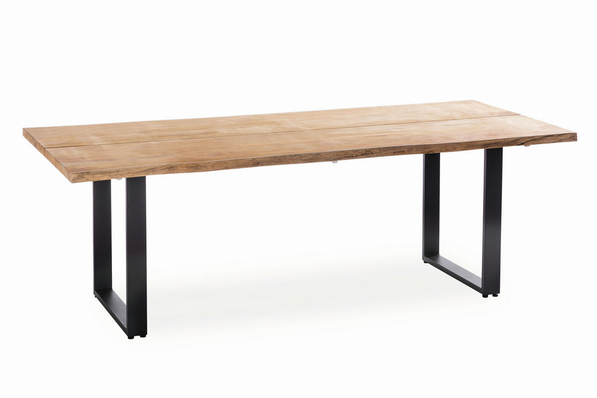 GARTENTISCH 240/95/76 cm  - Anthrazit/Teakfarben, Design, Holz/Metall (240/95/76cm)