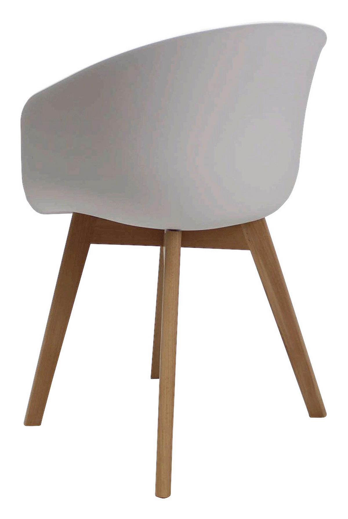 SADA ŽIDLÍ S PODRUČKAMI 4 kusy - bílá/přírodní barvy, Moderní, dřevo/plast (60/78,5/44cm) - MID.YOU