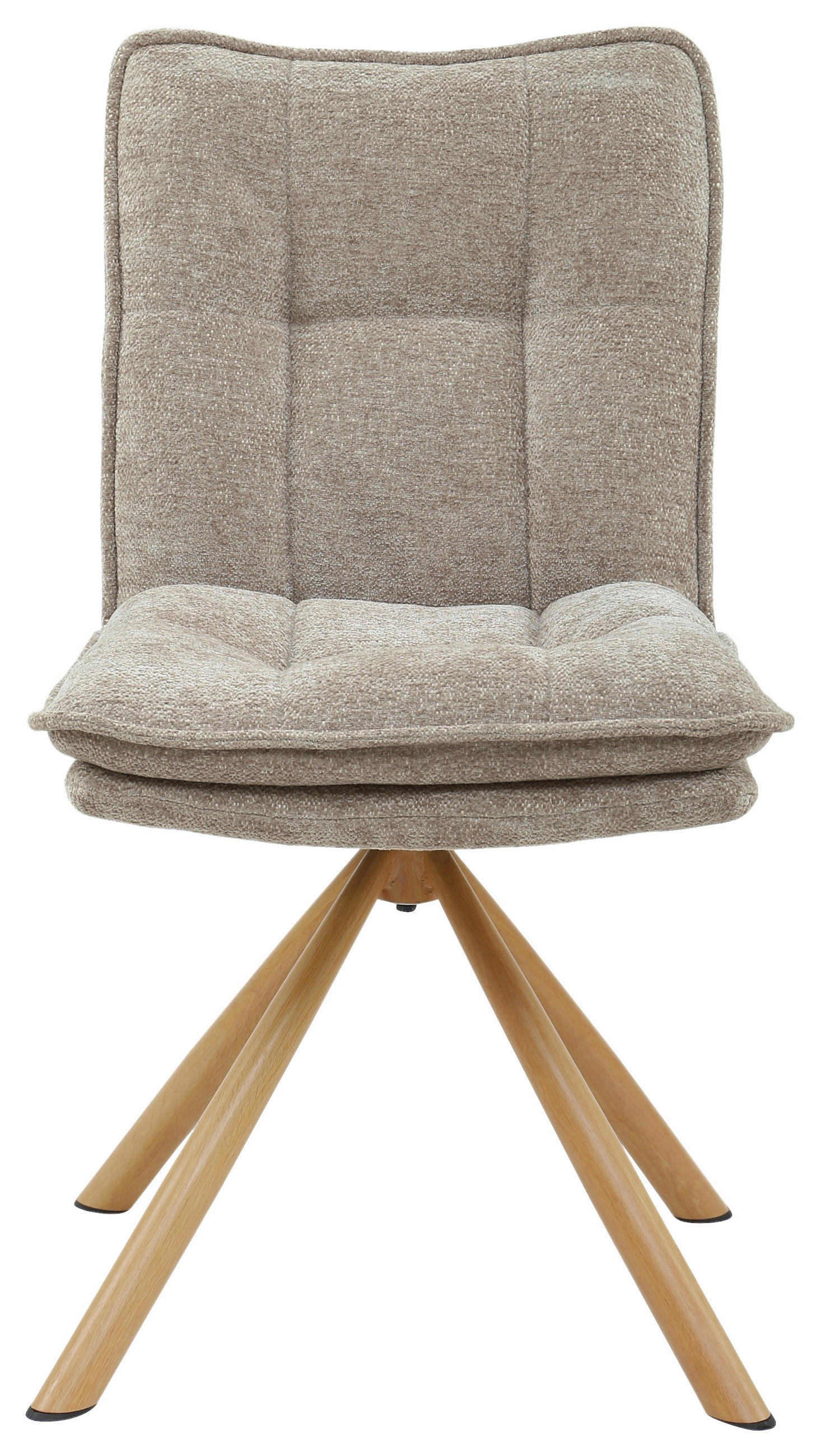 STUHL - Eichefarben/Cappuccino, Design, Textil/Metall (52/89/65cm) - Carryhome