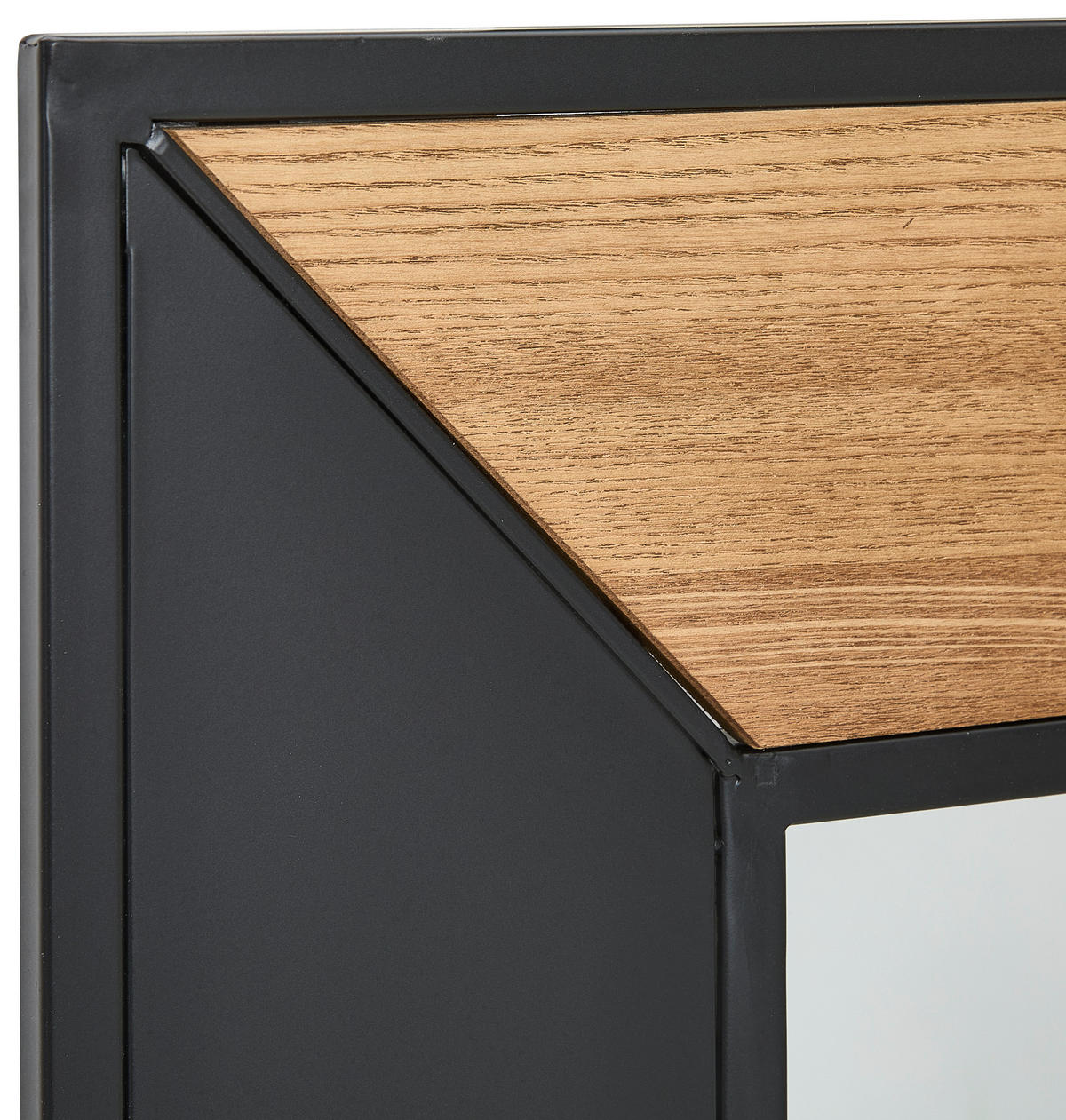 WANDSPIEGEL 80/80/1,6 cm    in quadratisch  - Schwarz/Naturfarben, Design, Glas/Holz (80/80/1,6cm) - MID.YOU
