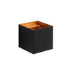LED-WANDLEUCHTE Xio 9.7/9.7/9.7 cm  - Messingfarben/Schwarz, Design, Metall (9.7/9.7/9.7cm) - Lucide
