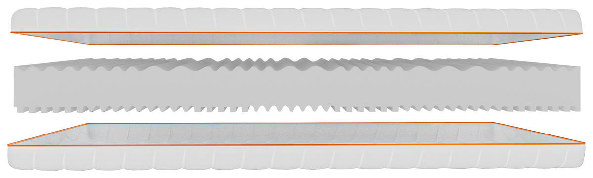 WENDEMATRATZE 180/200 cm Höhe ca. 14 cm 7 -Zonen - Weiß, Basics, Textil (180/200cm) - Xora