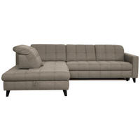 ECKSOFA in Webstoff Beige  - Beige/Schwarz, Design, Holz/Textil (216/297cm) - Xora