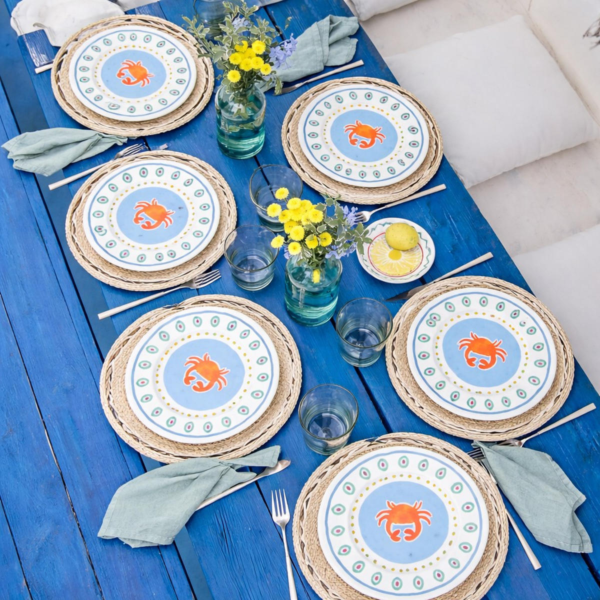 DESSERTTELLERSET Multicolor 6-teilig 22 cm SUMMER BLISS  - Multicolor, Basics, Keramik (22cm) - Costa Nova