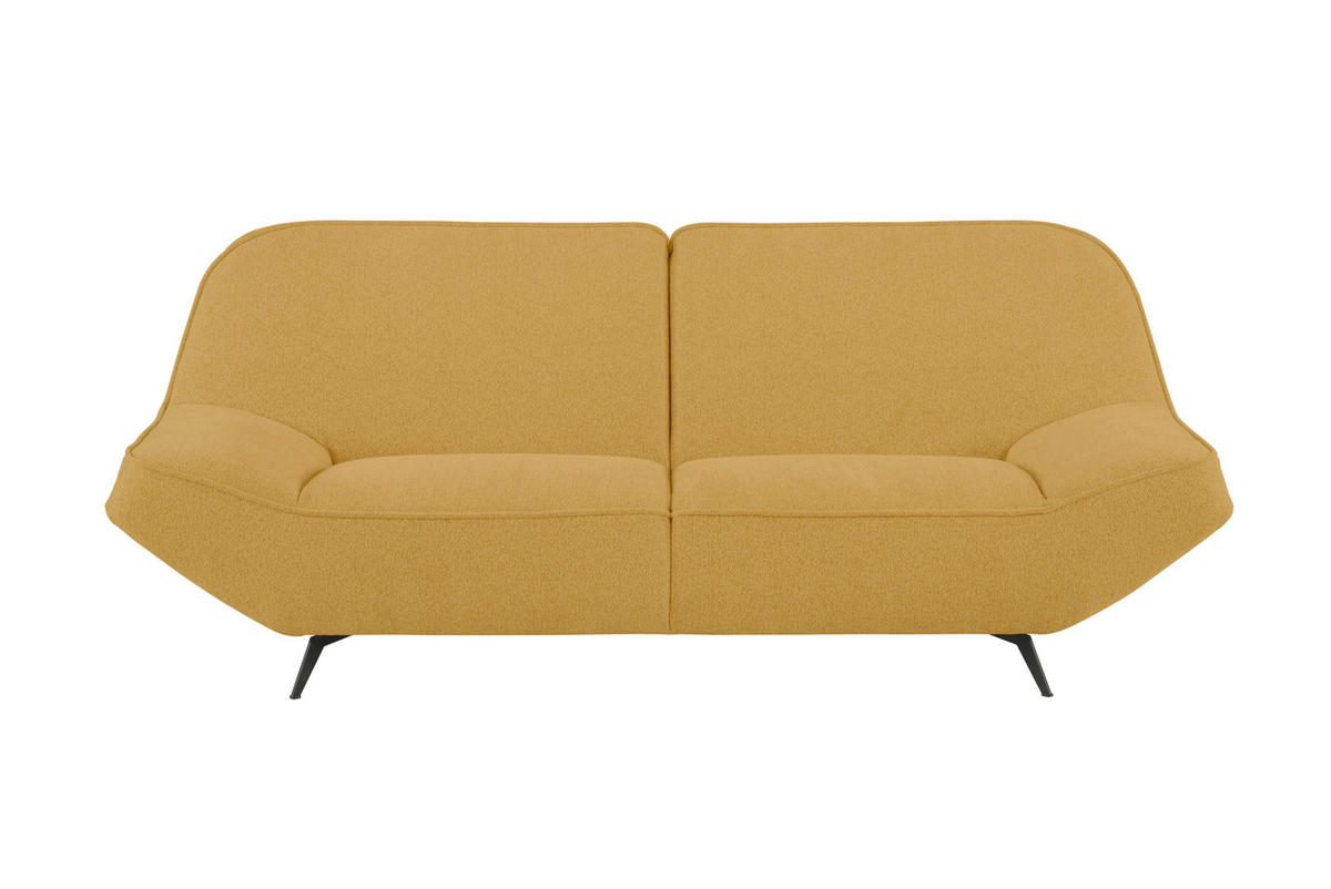 3-SITZER-SOFA Chenille Senfgelb  - Senfgelb, Design, Textil (223/87/96cm) - MID.YOU