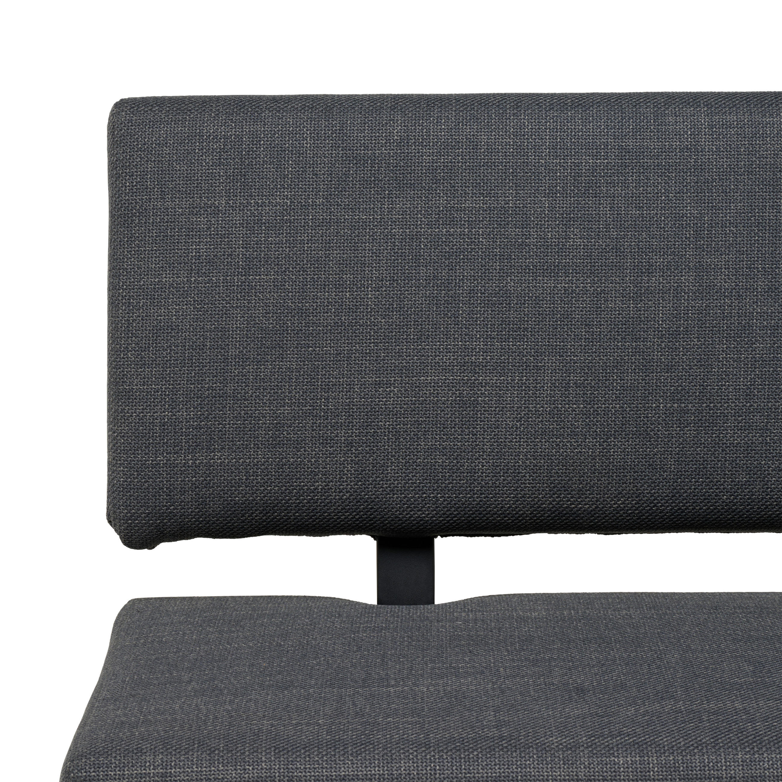 SITZBANK Metall, Textil Dunkelgrau  - Dunkelgrau/Schwarz, Konventionell, Textil/Metall (140/90/62cm) - MID.YOU