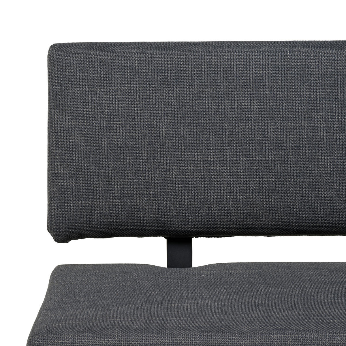 SITZBANK Metall, Textil Dunkelgrau  - Dunkelgrau/Schwarz, Konventionell, Textil/Metall (140/90/62cm) - MID.YOU
