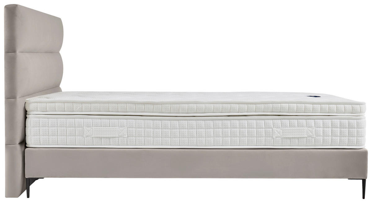 POSTEL BOXSPRING, 200/200 cm, krémová - černá/krémová, Moderní, kov/kompozitní dřevo (200/200cm) - MID.YOU