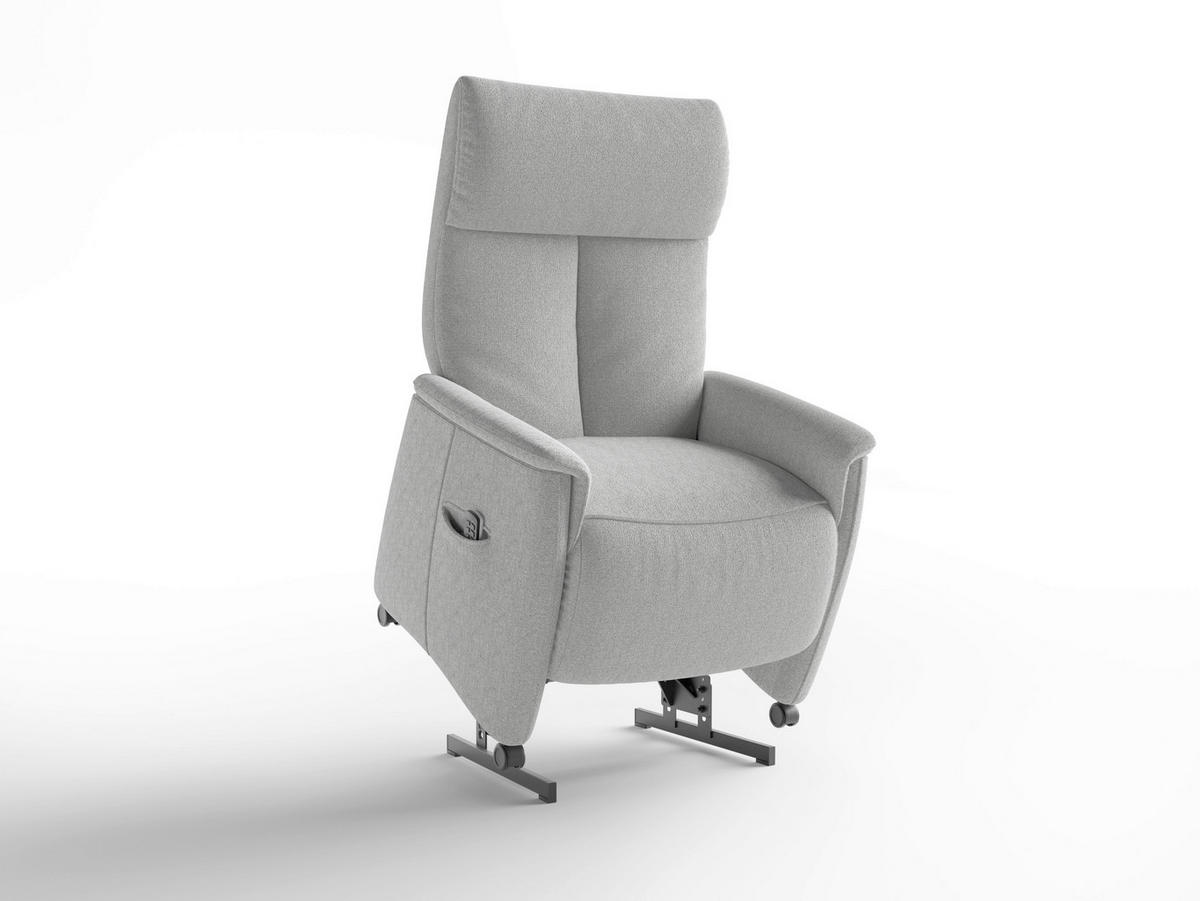 RELAXAČNÍ KŘESLO, textil, barvy stříbra - černá/barvy stříbra, Basics, textil/plast (76/114/84cm) - Sit & More