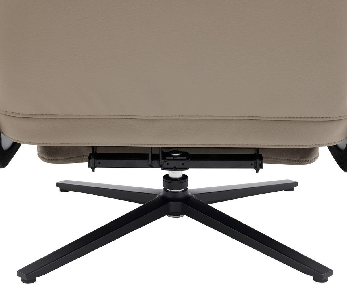 RELAXSESSEL Webstoff Relaxfunktion, Fußteilverstellung    - Taupe/Schwarz, Design, Textil/Metall (68/113/84cm) - Livetastic