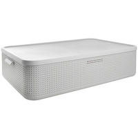 BOX MIT DECKEL - Weiß, Basics, Kunststoff (47,5/18/73,5cm) - Rotho
