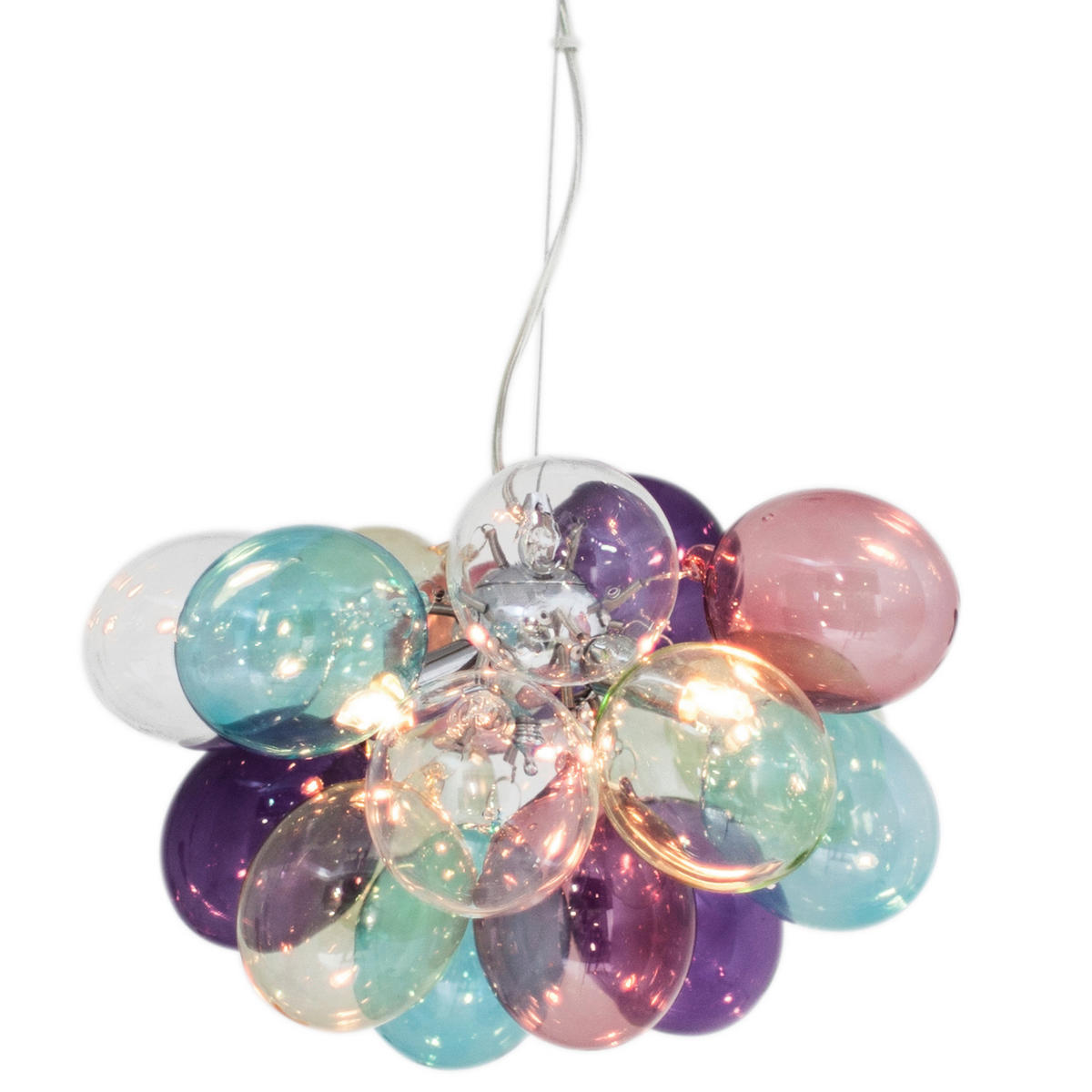ZÁVĚSNÉ SVÍTIDLO, 30/28 cm  - starorůžová/průhledné, Design, sklo (30/28cm) - By Rydéns