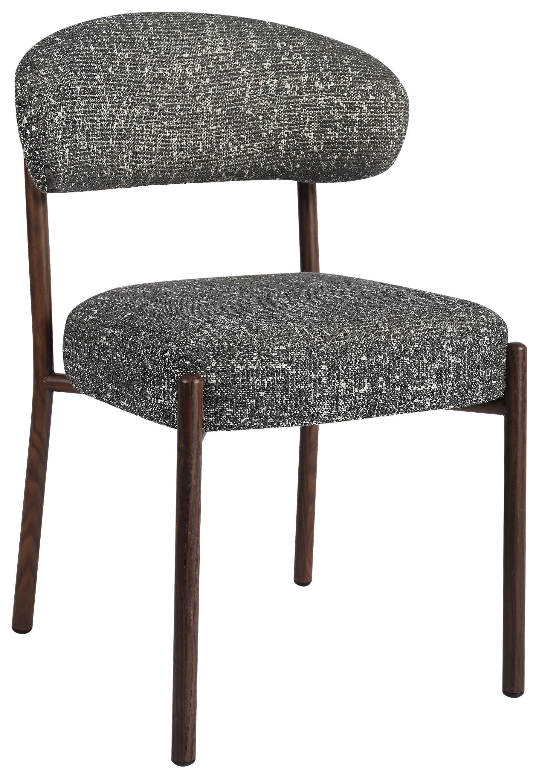 STUHL  Stoffauswahl Webstoff  Walnussfarben, Graubraun  - Graubraun/Walnussfarben, Design, Textil/Metall (56/82/58.5cm) - Milino