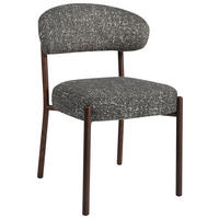 STUHL  Stoffauswahl Webstoff  Walnussfarben, Graubraun  - Graubraun/Walnussfarben, Design, Textil/Metall (56/82/58.5cm) - Milino