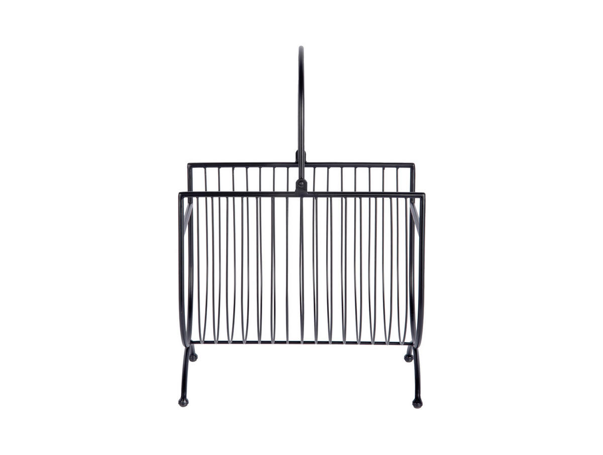 ZEITSCHRIFTENORDNER Metall Schwarz  - Schwarz, Basics, Metall (35/20.5/50cm) - Leitmotiv