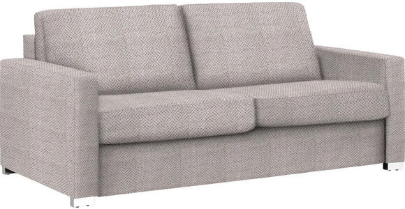 SCHLAFSOFA Webstoff Naturfarben - Chromfarben/Naturfarben, KONVENTIONELL, Textil/Metall (188/86/97cm) - Novel