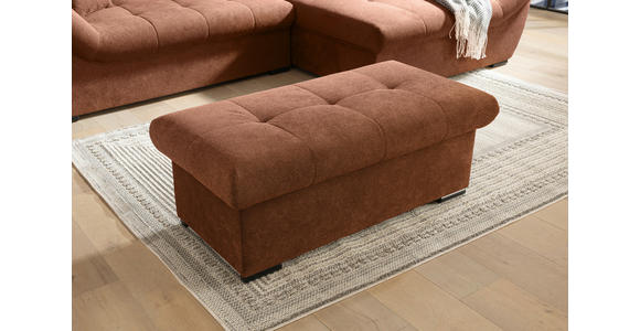 HOCKERBANK 108/42/54 cm Flachgewebe Haselnussfarben Kunststoff - Schwarz/Haselnussfarben, Design, Kunststoff/Textil (108/42/54cm) - Xora
