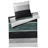 BETTWÄSCHE Mood Makosatin 200/220 cm  - Grau/Grün, Design, Textil (200/220cm) - Joop!