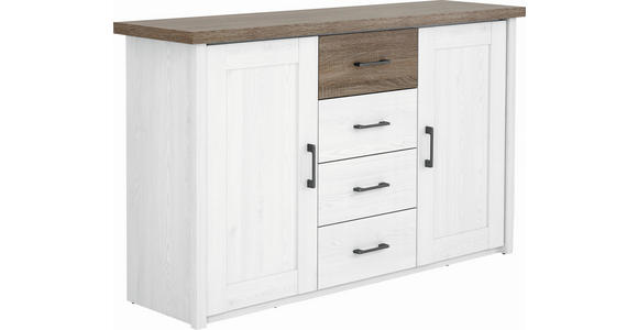 SIDEBOARD  in 150/90/42 cm  - Eichefarben/Weiß, LIFESTYLE, Holzwerkstoff/Metall (150/90/42cm) - Carryhome
