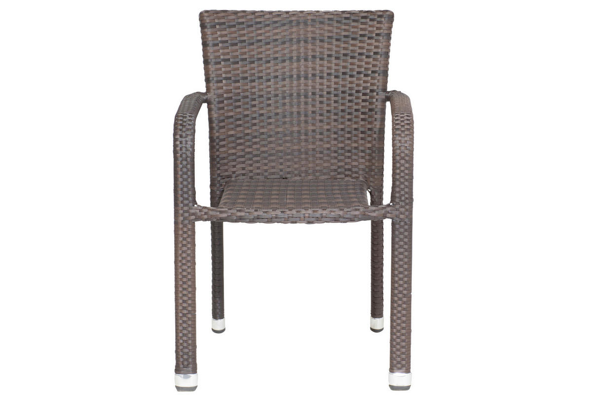 GARTENSESSEL-SET Metall, Kunststoff Braun  - Braun, MODERN, Kunststoff/Metall (56/83/60cm) - Gardenson