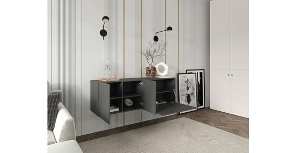 LOWBOARD  in 150/50/42 cm  - Anthrazit, Design, Holzwerkstoff (150/50/42cm) - Hom`in