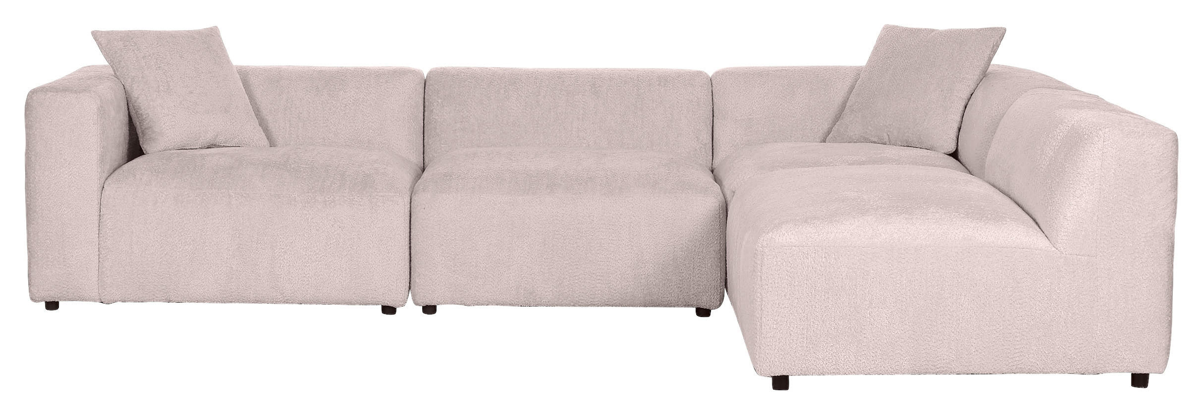 ECKSOFA Rosa Chenille  - Creme/Schwarz, MODERN, Kunststoff/Textil (317/239cm) - Carryhome