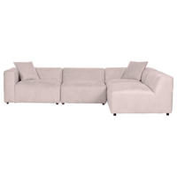 ECKSOFA Rosa Chenille  - Creme/Schwarz, MODERN, Kunststoff/Textil (317/239cm) - Carryhome