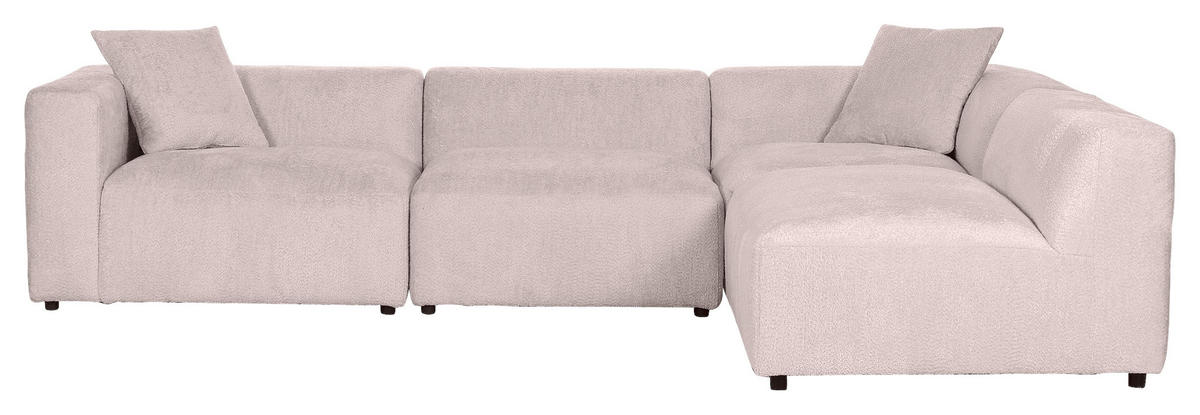 ECKSOFA Rosa Chenille  - Creme/Schwarz, MODERN, Kunststoff/Textil (317/239cm) - Carryhome