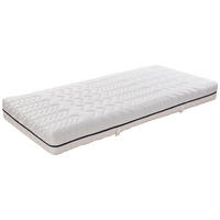 WENDEMATRATZE 90/200 cm, Höhe ca.: 20 cm, H2 = mittel, H3 = fest, Wendematratze mit unterschiedlichen Härtegraden, 7-Zonen - Weiß, MODERN, Textil (90/200cm) - Livetastic