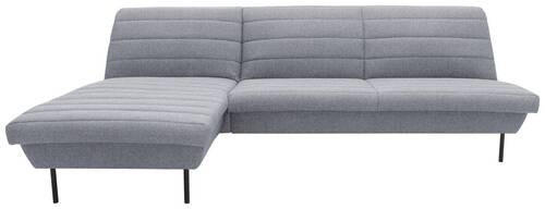 ECKSOFA Looks IX Grau, Hellblau Webstoff  - Schwarz/Grau, Design, Textil/Metall (168/274cm) - LOOKS by W.Joop