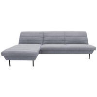 ECKSOFA Looks IX Grau, Hellblau Webstoff  - Schwarz/Grau, Design, Textil/Metall (168/274cm) - LOOKS by W.Joop