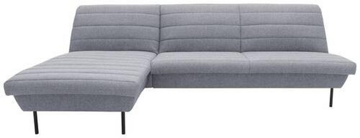ECKSOFA Looks IX Grau, Hellblau Webstoff  - Schwarz/Grau, Design, Textil/Metall (168/274cm) - LOOKS by W.Joop