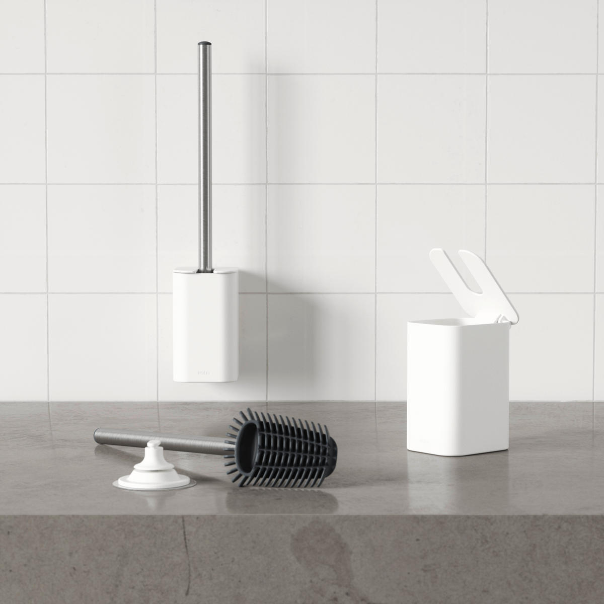 WC-GARNITURA S ŠČETKO - Konvencionalno, kovina/umetna masa (8/43/11cm) - Umbra