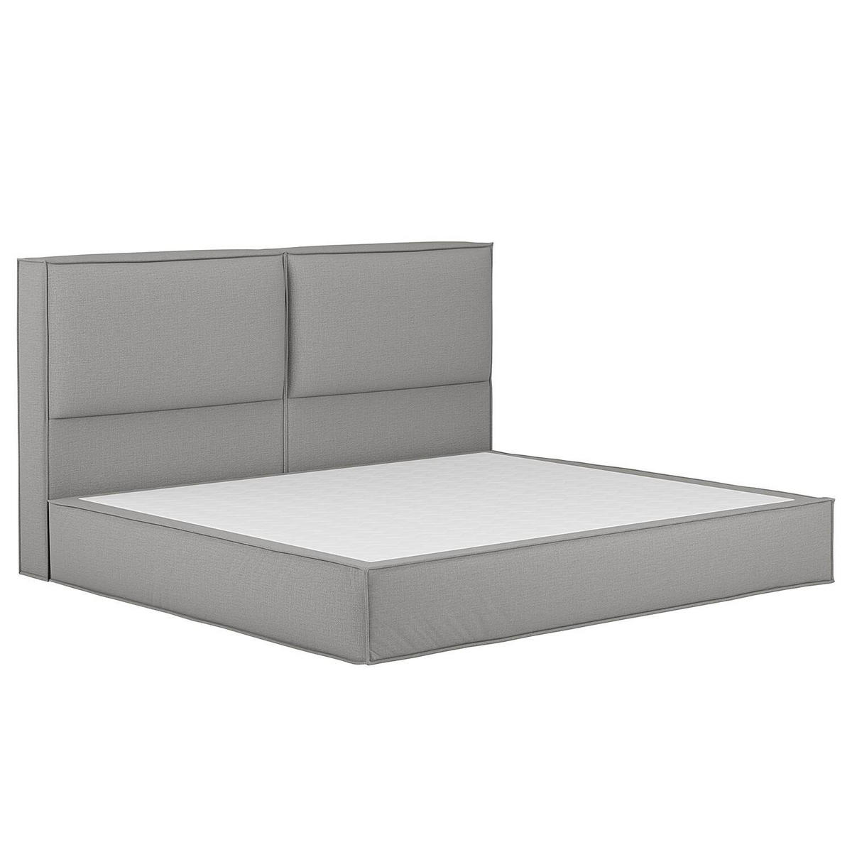 BOXSPRINGBETT 240/200 cm  in Hellgrau  - Hellgrau, Design, Textil (240/200cm) - home24