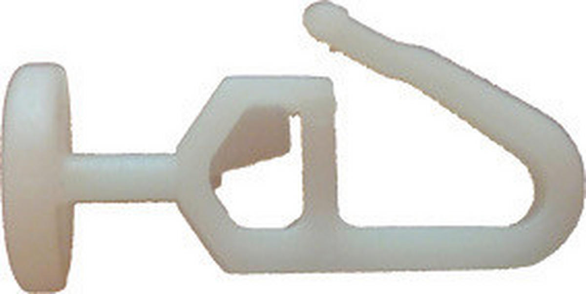 KVAČICA ZA ZAVJESE bijela   - bijela, Basics, plastika (0,11/2,6/0,9cm)